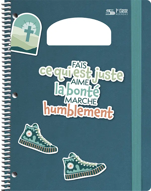 Choix de couvertures d’agendas scolaires PiQ Plein potentiel Standard – Fais, marche, aime