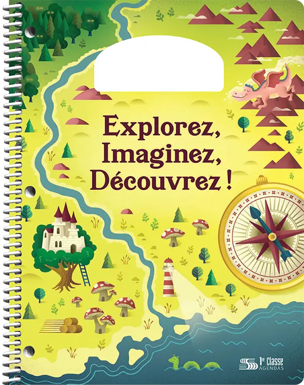 Choix de couvertures d’agendas scolaires PiQ Plein potentiel Standard – Explorez, imaginez, découvrez !