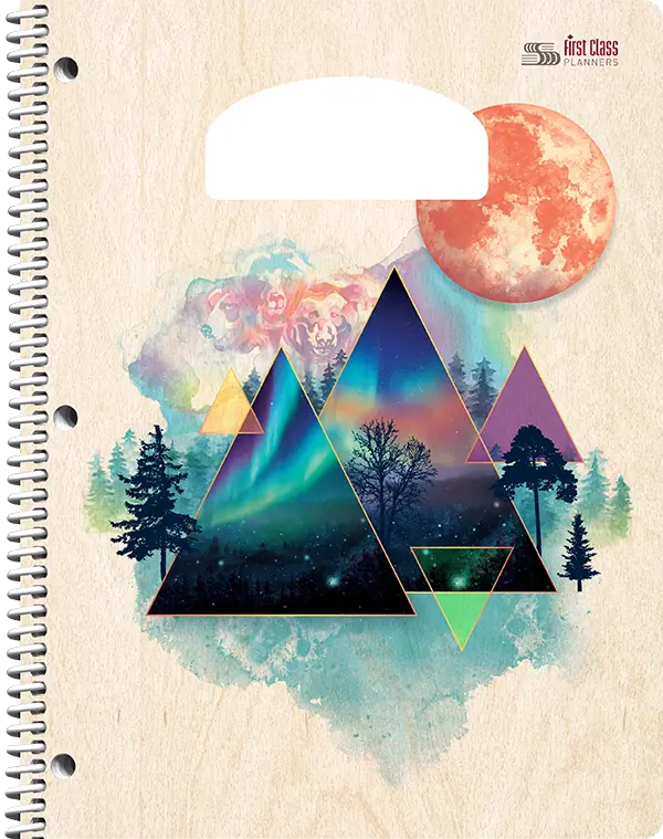 Choix de couvertures d’agendas scolaires PiQ Plein potentiel Standard – Aurore boréale